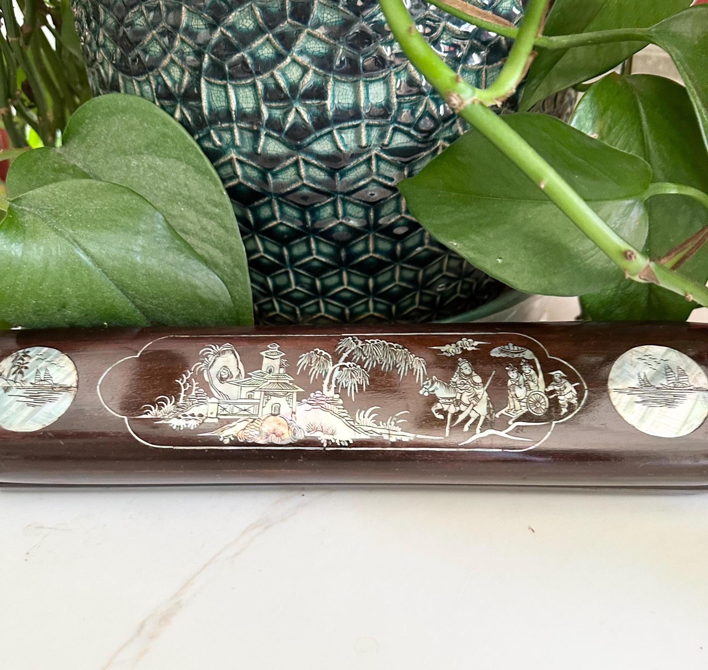 ヴィンテージの漆塗り箸箱：螺鈿細工 - Etsy 日本