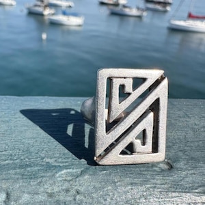 Navajo Sterling Ring, Ethnic Boho Jewelry