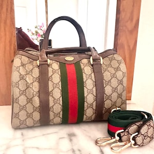 Vintage Gucci Boston Bag - Etsy