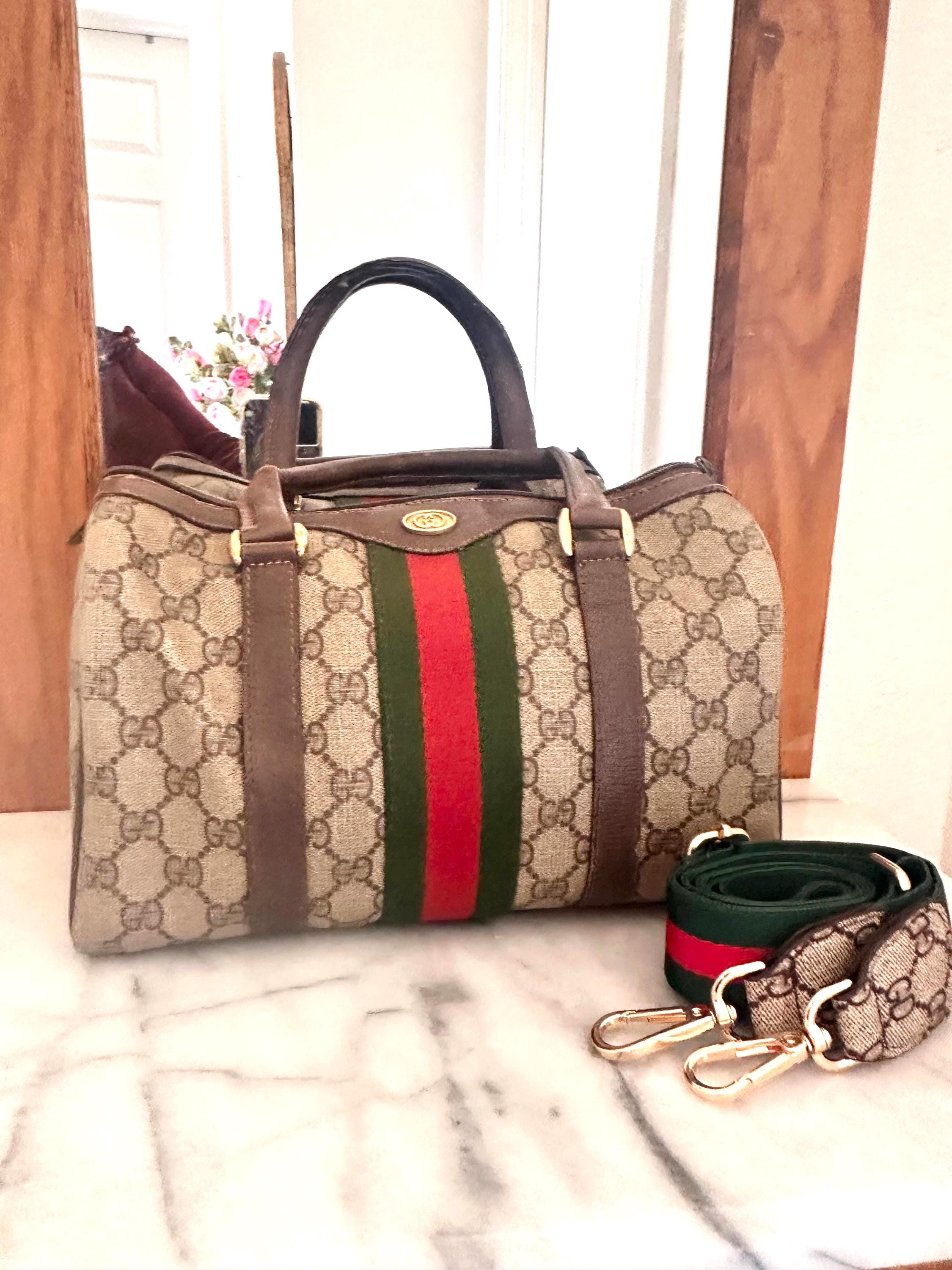 Vintage Gucci Boston Bag - Etsy