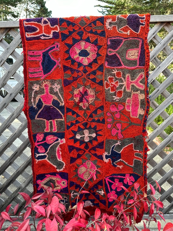 Iraqi Wool Kilim, Antique Marsh Arab Wedding Kilim