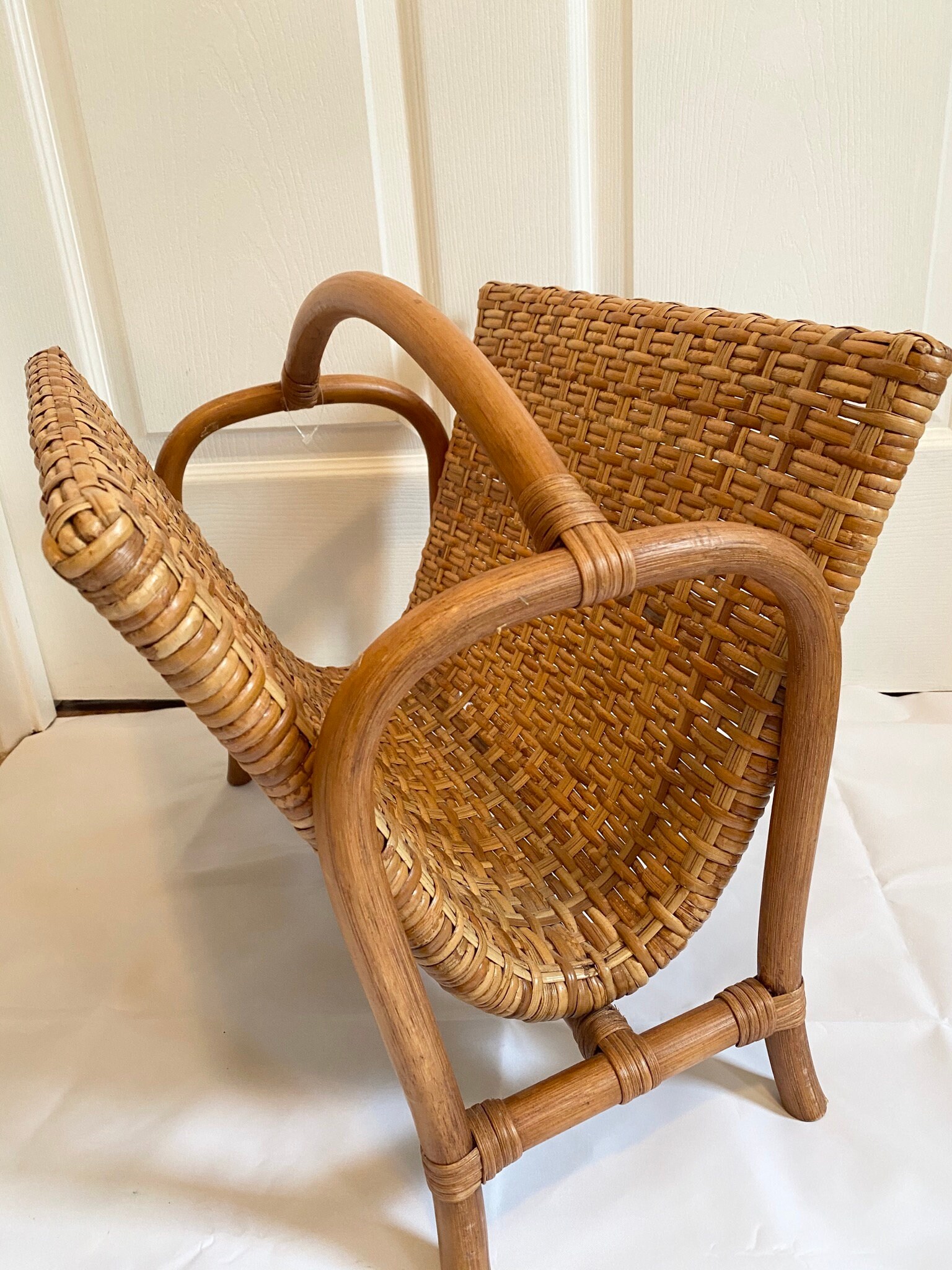 Wicker Towel Rack Rattan Magazine Rack Etsy