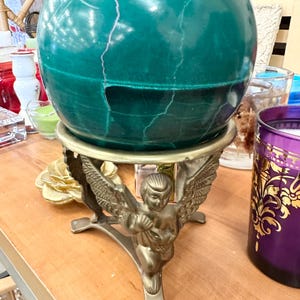 Brass Bowl Holder, Angel Display Stand