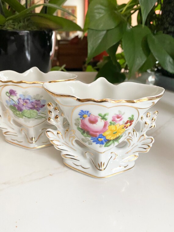 Antique Porcelain Vases Made in Brazil Etsy