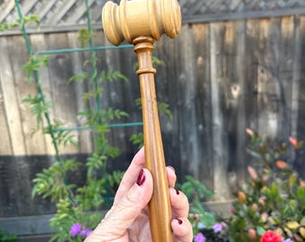 Vintage Judge Gavel, Wood Auctioneer Gavel