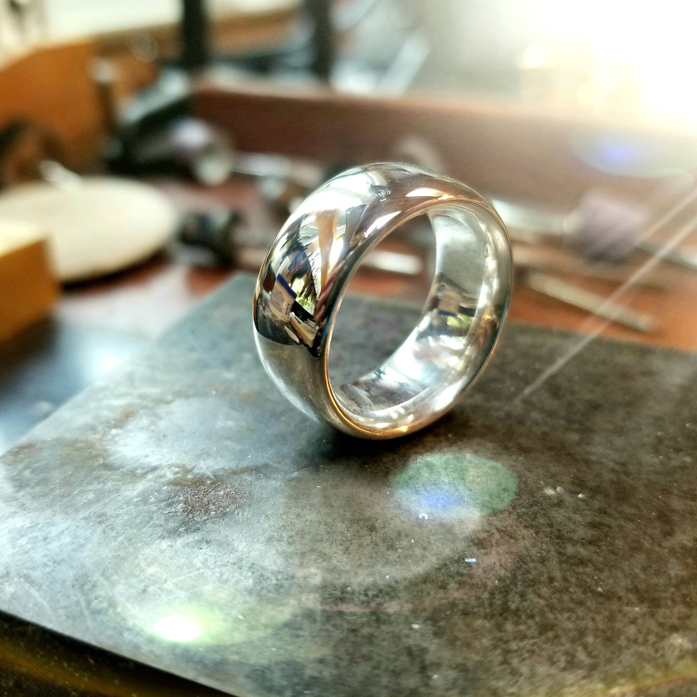 Full Moon Ring: Handcrafted Silver Ring With Unique Design Full Moon Ring: Handcrafted Silver Ring With Unique Design