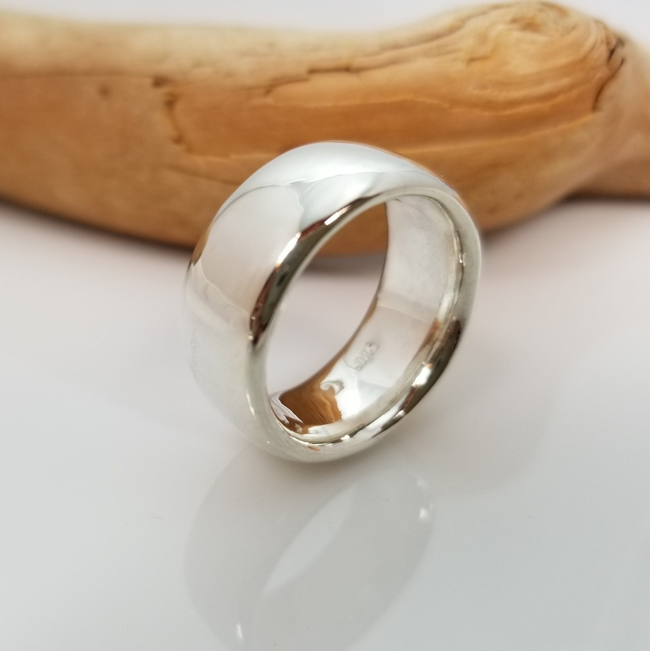【HYERES LOR】25SS★ Champagne Full Moon Silver Wide Ring Designer fashion, Seoul-fully created | W Concept
