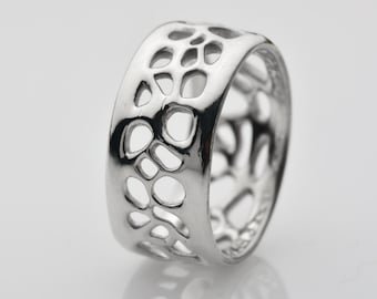 Organic Silver Mesh Ring is an Artisan Creation with Random Design and a Delicate Look