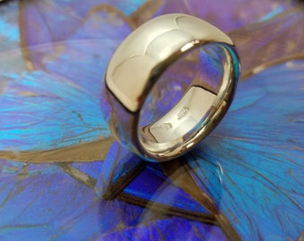 【HYERES LOR】25SS★ Champagne Full Moon Silver Clean Ring Full Moon Ring: Handcrafted Silver Ring With Unique Design