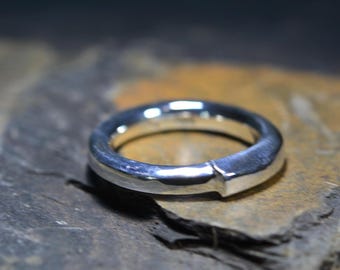 One of a Kind Fine Silver Uroboros Ring, Size 10.5 – Handcrafted Symbolism