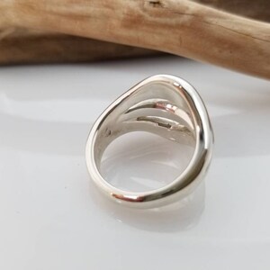 Trinity Radiance: Sterling Silver Triple Loop Statement Ring image 7