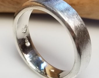 Fine silver .999 textured band