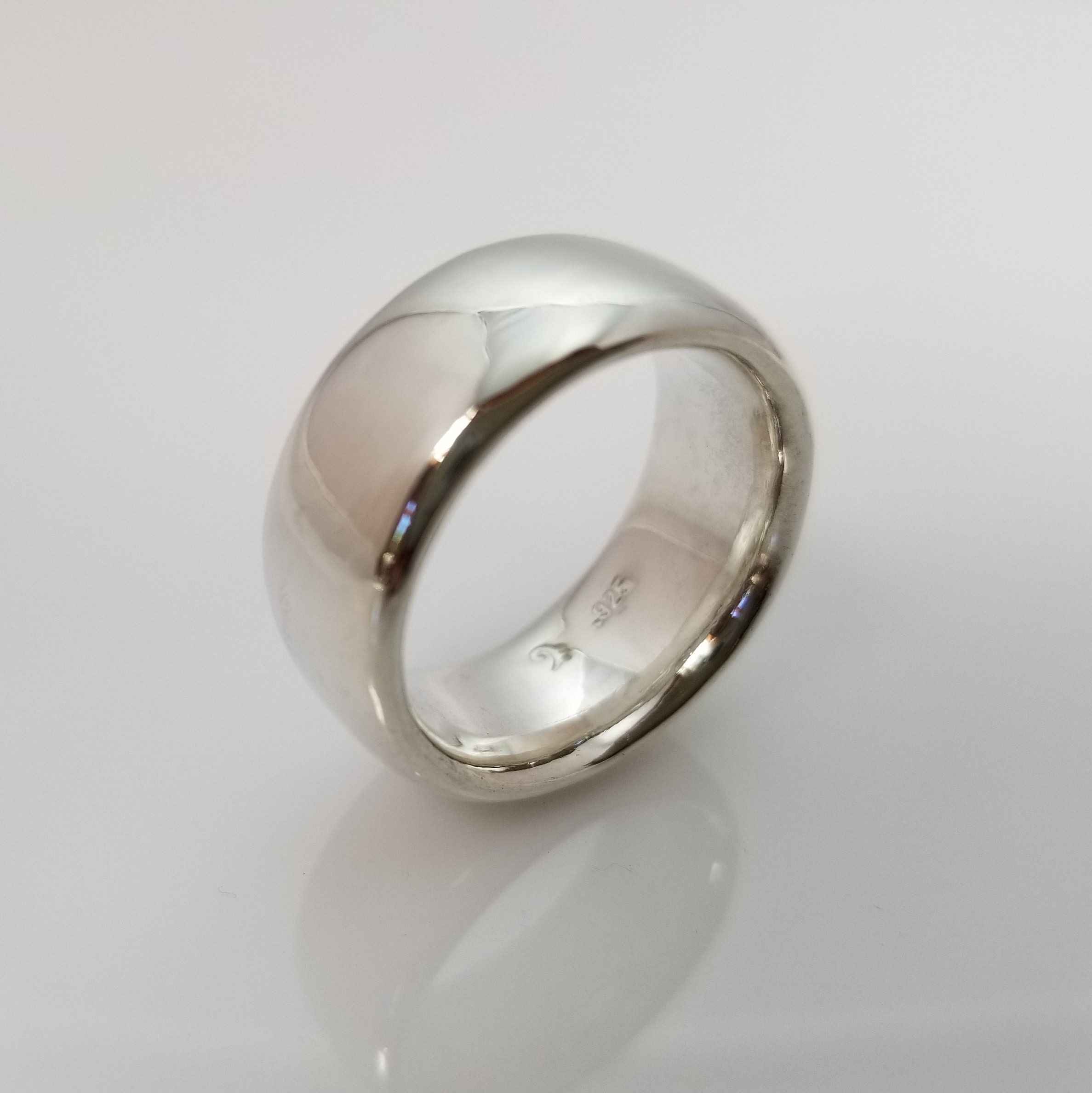 【HYERES LOR】25SS★ Champagne Full Moon Silver Clean Ring Full Moon Ring: Handcrafted Silver Ring With Unique Design
