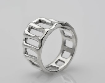Bridges Ring: A Striking Sterling Silver Art Design that Enchants