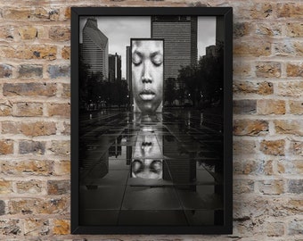 Chicago Photography, Chicago Photo Print, Chicago artwork, Fine Art Photography, Crown Fountain