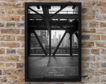 Chicago Photography, Chicago Photo Print, Chicago artwork, Fine Art Photography, Wells St Bridge