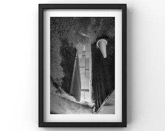 Chicago Black and White Photography Print – Sears Tower (Willis Tower) Reflection