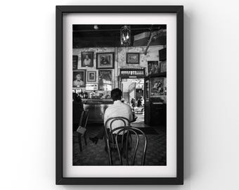 A Seat at Napoleon House – New Orleans Black and White Photography