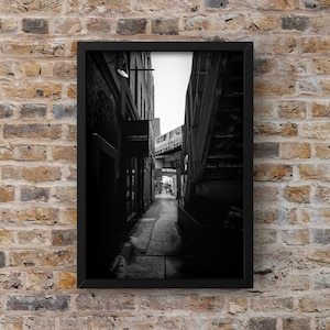 Chicago Photography, Chicago West Loop, Large Wall Art, Black and White Photography, Chicago L, Kinzie Street image 1