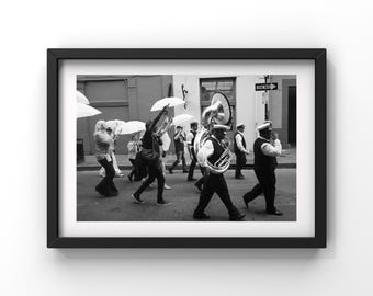 New Orleans Second Line Parade – Black and White Street Photography