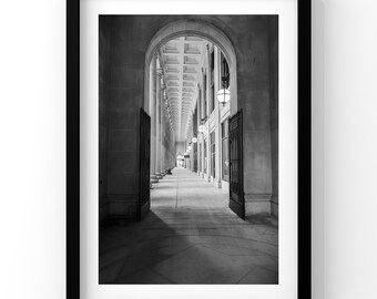 Chicago Union Station Gates Print – Black and White Architecture Photography