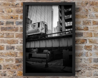 Chicago Photography, Chicago Photo Print, Chicago artwork, Fine Art Photography, Chicago West Loop L Train