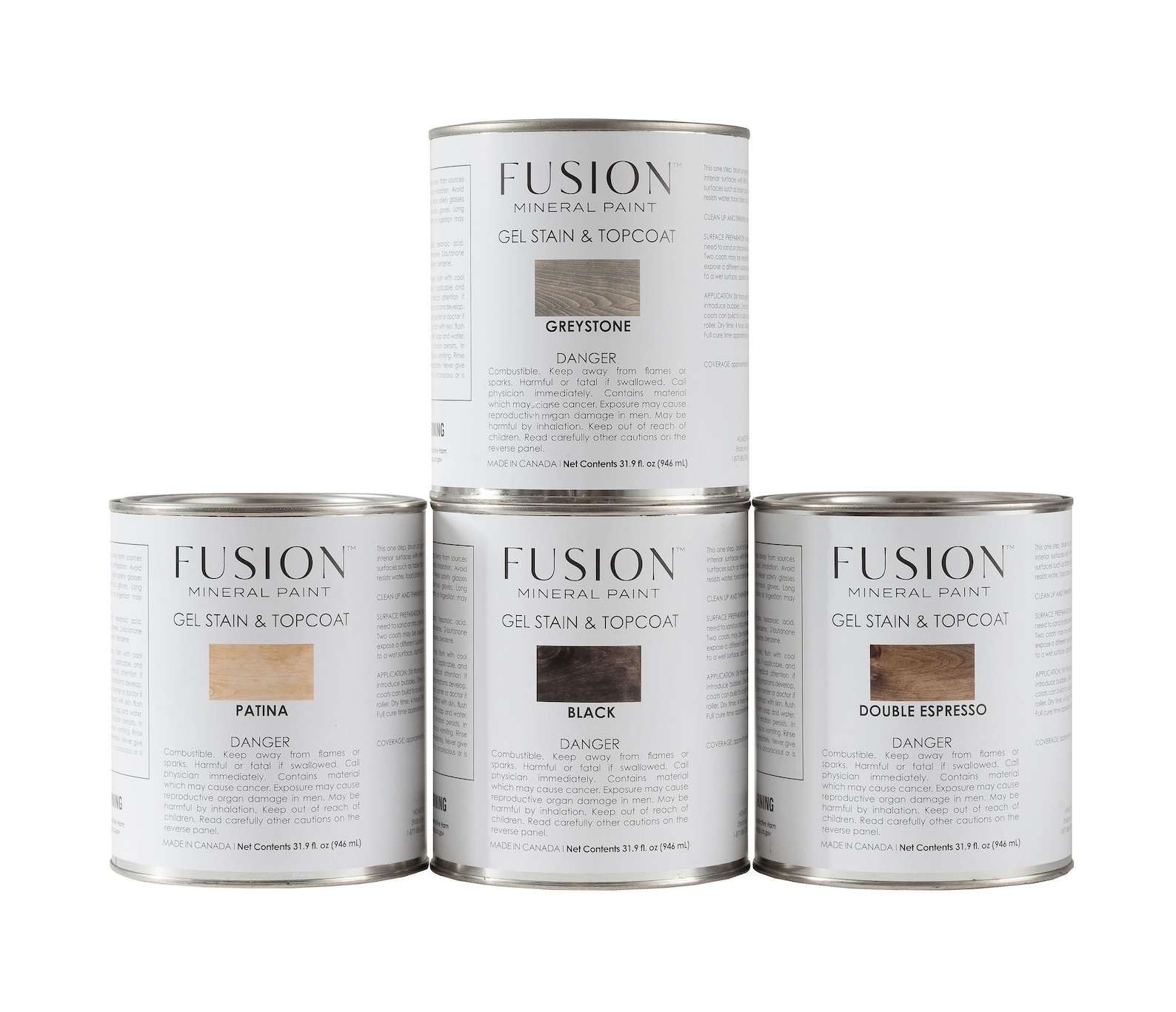 Fusion Mineral Paint Gel Stain & Topcoat 946 Ml 4 Colours Etsy