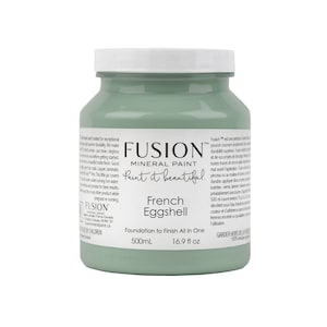 Fusion Mineral Paint Eco Friendly Furniture Paint Foundation to Finish All in One 1 Pint 50 Colours French Eggshell