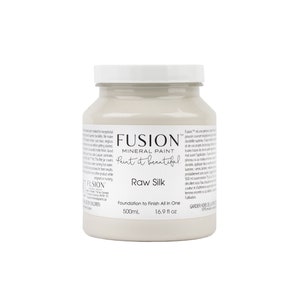 Fusion Mineral Paint, Eco Friendly Furniture Paint - Foundation to Finish All in One - 1 Pint/ 1.25 fl oz - RAW SILK