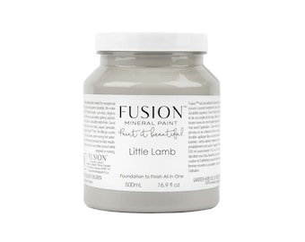 Fusion Mineral Paint, Eco Friendly Furniture Paint - Foundation to Finish All in One - 1 Pint/ 1.25 fl oz - LITTLE LAMB