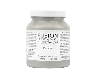 Fusion Mineral Paint, Eco Friendly Furniture Paint - Foundation to Finish All in One - 1 Pint/ 1.25 fl oz - PEBBLE