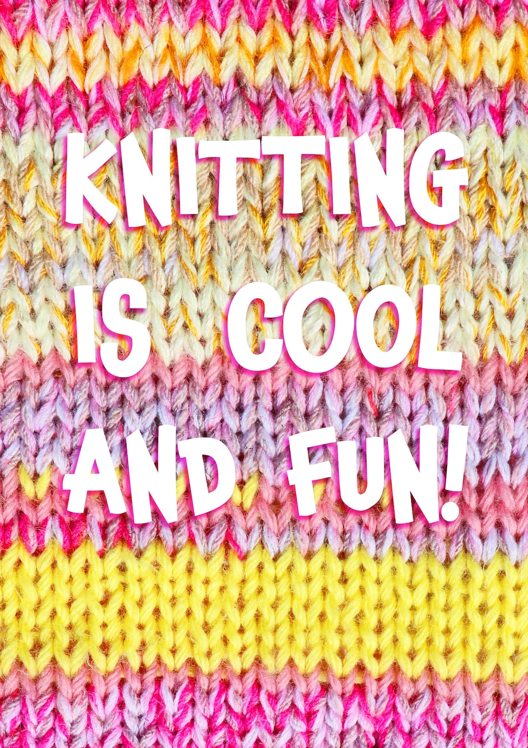 Knitting is COOL and FUN PDF Digital Dowload A Howto Zine Etsy