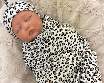 leopard swaddle blanket