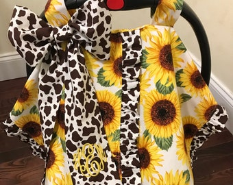 GLENLCWE Sunflower Car Seat Head Rest Cover,Sunflower Seat Headrest Cover Decoration,Set of 2 GLENLCWE Sunflower Car Seat Head Rest Cover,Sunflower Seat Headrest Cover Decoration,Set of 2
