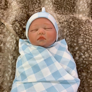 Blue bow swaddle outlet