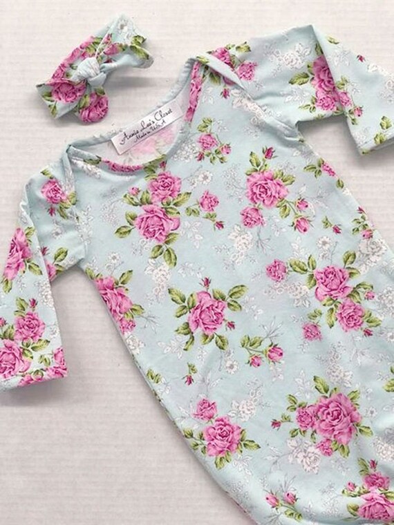 floral newborn gown