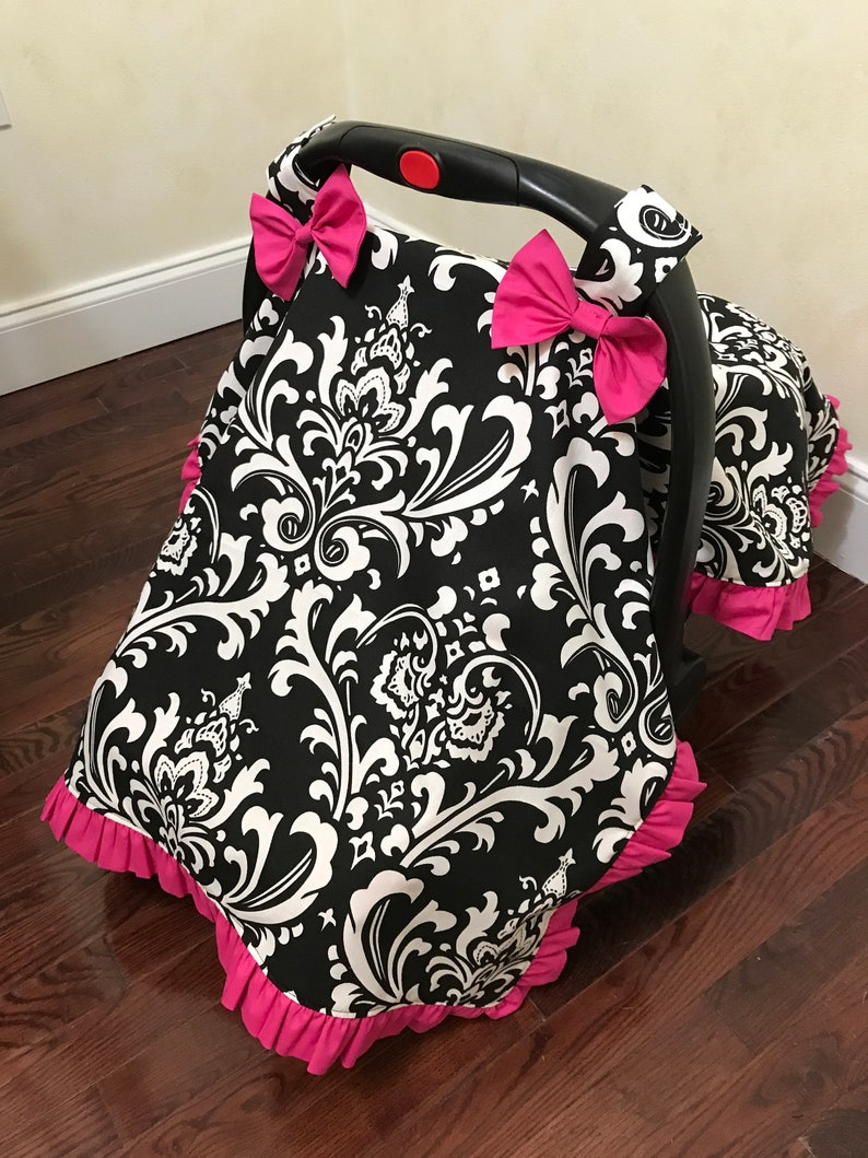 Baby Car Seat Tent Canopy Baby Shower Gift Hot Pink and Etsy