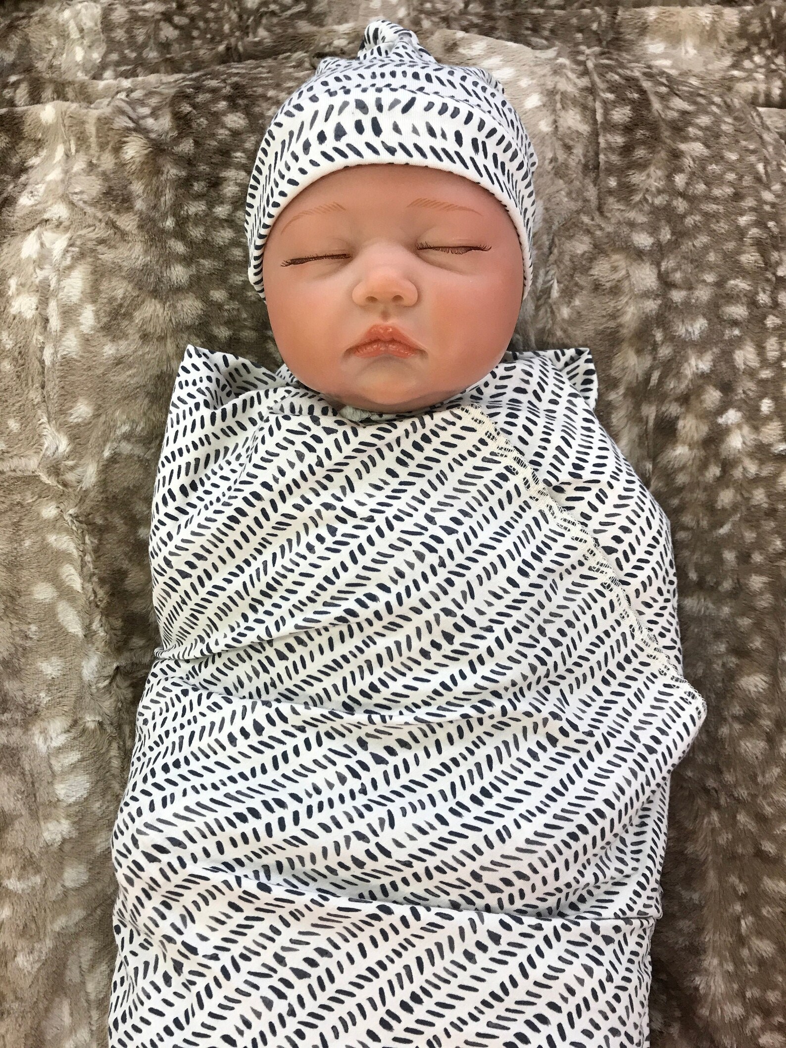 Black and White Baby Newborn Swaddle Set coming Home Outfit Etsy