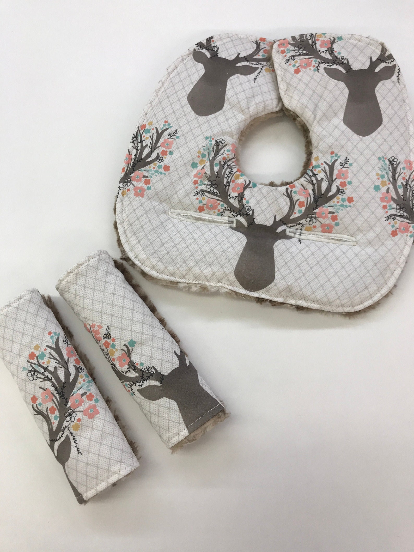 Floral Deer Baby Car Seat Head Rest Axis Deer Baby Boy Etsy