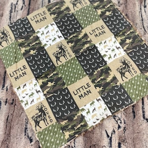 Baby Boy Lovey, Ducks,Trucks, and Bucks Lovey Blanket, Personalized Lovey, Minky Lovey Blanket