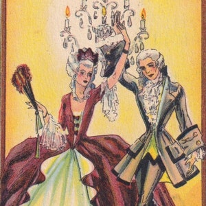 Yvonne Jerring - Souhaits de bonne année 1933 - Belle petite carte postale ancienne Suède - Danseuse Art déco élégante femme homme amour mode - Vintage