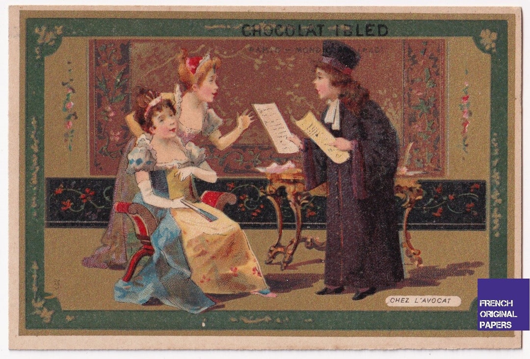 Rare Condition at the Lawyer French Victorian Trade Card Etsy