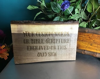 Custom live edge sign | custom bible scripture sign | Scripture sign | live edge sign | Bible verse sign | Christian wood sign | Home decor