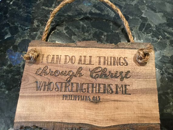 Bible Verse Wall Art I Can Do All Things Scripture Verse Wood Etsy