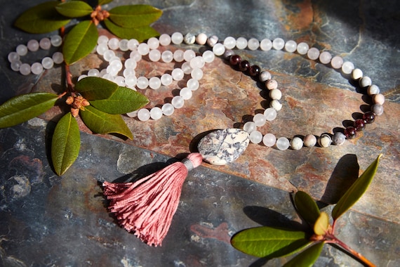 LOVE Ethical Rose Quartz Mala Beads Yoga Necklace Mala Necklace Meditation Beads Healing Mala Gemstone Mala Japa Mala 108 Mala Yoga Etsy