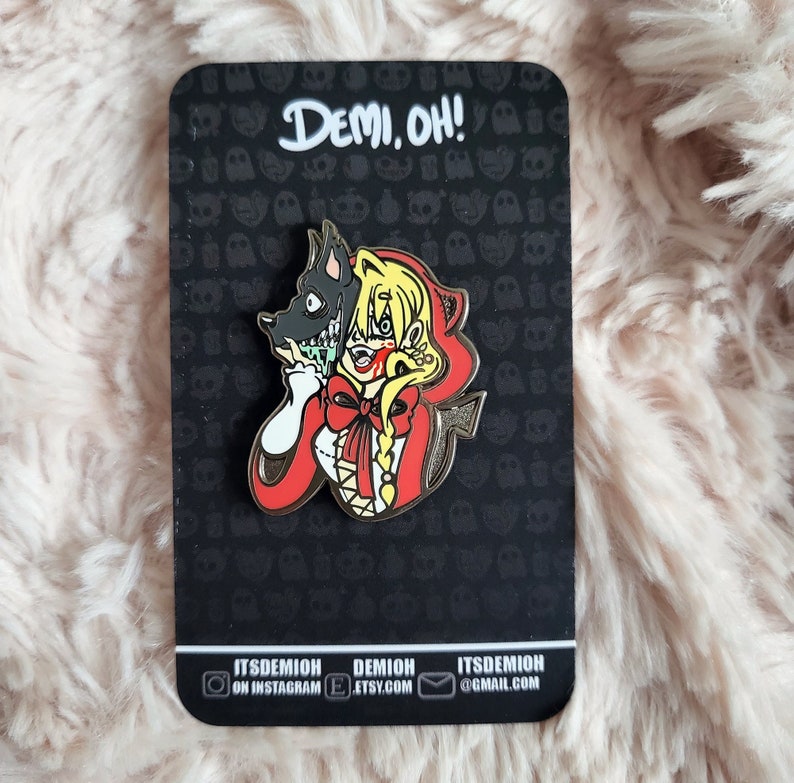 Red Riding Hood Enamel Pin Hard Enamel Pin Halloween Pin Etsy Australia