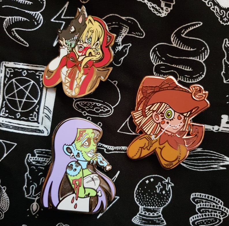 Red Riding Hood Enamel Pin Hard Enamel Pin Halloween Pin Etsy