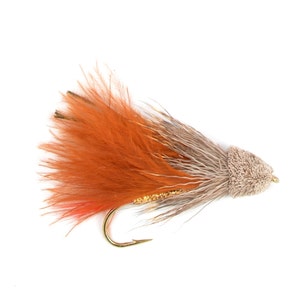 3-Pack Brown Marabou Muddler Size 4 Muddler Minnow Classic Streamer Wet Fly