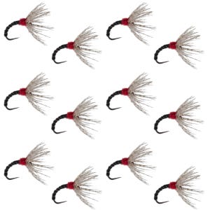 Black Zebra Sakasa Kebari - 12 Tenkara Flies - Size 12