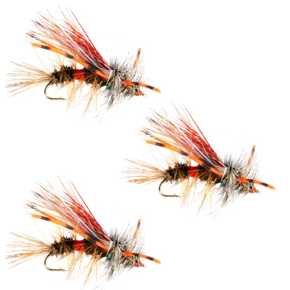 3-pack Royal Red Kaufmanns Crystal Stimulator Dry Fly Hand-tied Fly Fishing  Trout Flies -  UK